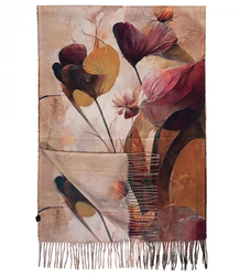 Square shawl scarf for women with tassels AGRAFKA