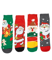 Christmas unisex socks 4-pack warm MIKOLAJ PRESENT