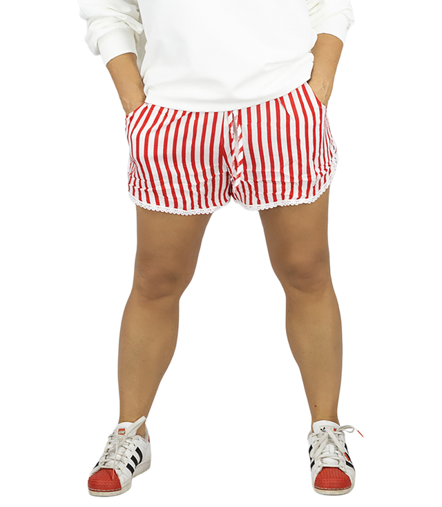 Women's lightweight denim shorts with waist tie BELLA