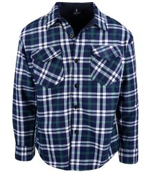 Warm men's checkered shirt with warming button-down classic