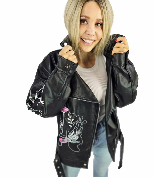 Women's Eco Leather Ramones Jacket pop art print