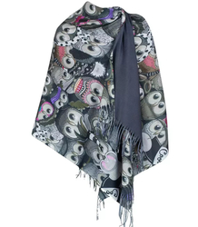 Beautiful shawl scarf owls owls viscose