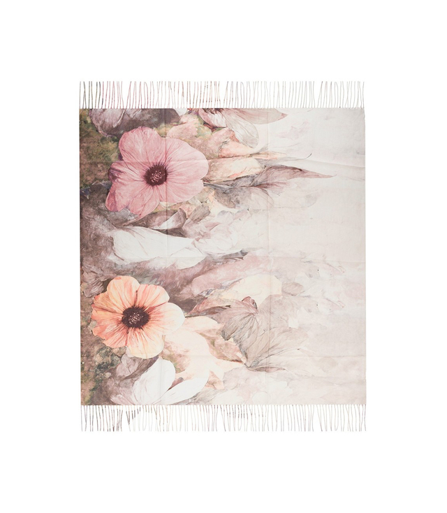 Women's scarf with floral pattern 100x100