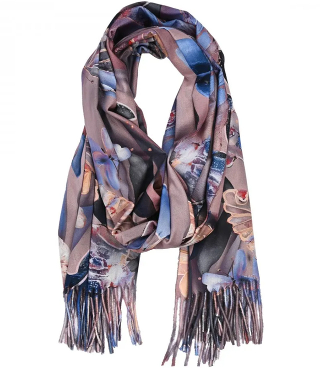 Scarf Scarf tassel warm butterflies soft smooth 180x70 cm