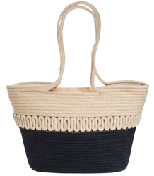 Mega large summer beach bag braided cotton