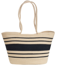 Mega large summer beach bag braided cotton