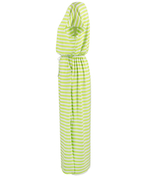 Long striped maxi dress with elastic band and string MARTA