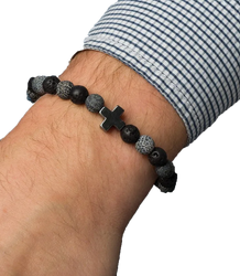 Men's bracelet with natural stones