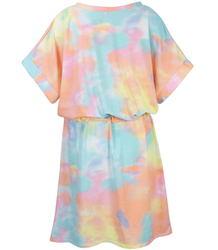 LETNIA SUKIENKA TUNIKA PASTELOWY WZÓR TIE-DYE