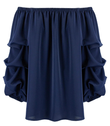 Spanish blouse with decorative puffed sleeves Beautiful KAJA