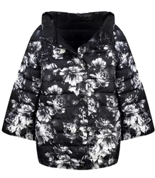 Short reversible flower transitional jacket