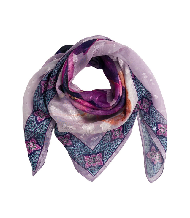 Elegancka kobieca chusta z obłędnym wzorem 70x70
