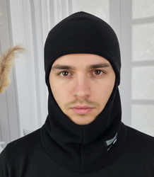 Thermal fleece mantel - black, neck and head warmer