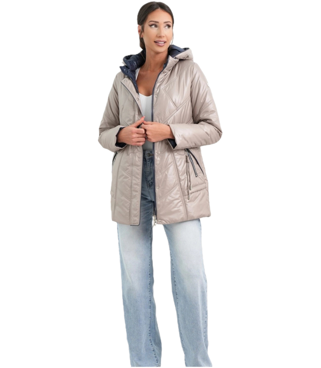 Women's Transitional Warm Jacket Elegant Hoodie Autumn Rose