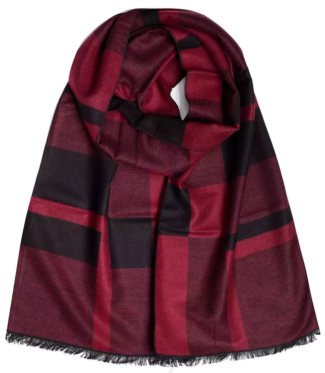 Men's scarf with tassels in patterns