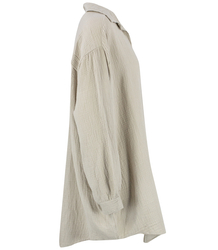 TRINA long, loose muslin shirt