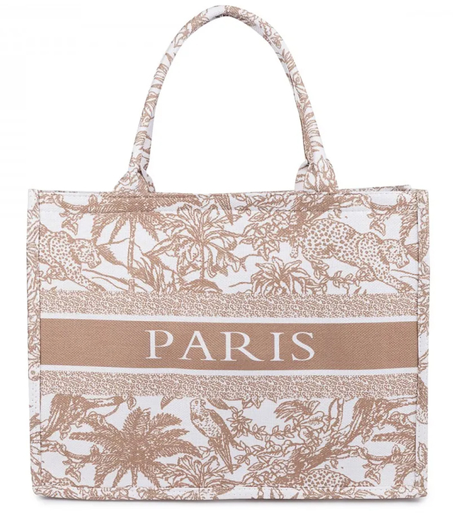 Large Shopper Bag Stylish Rigid with inscription PARIS