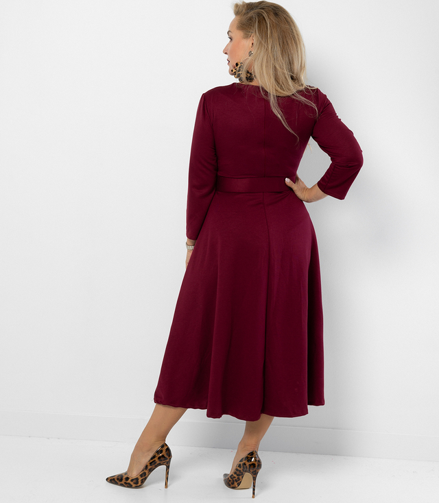 Classic strapless flared midi dress ELISE 2