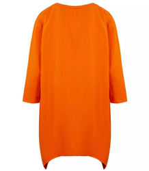 Oversize sweatshirt blouse with asymmetric bottom