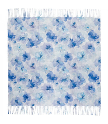 Floral women's scarf shawl with tassels