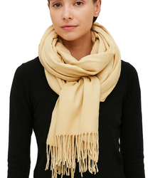 Soft large shawl with tassels uniform classic