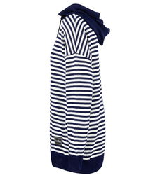 Women's striped sweater with hood warm loose MIRIAM