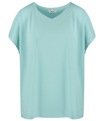 Blouse t-shirt with a heart neckline oversize Mela