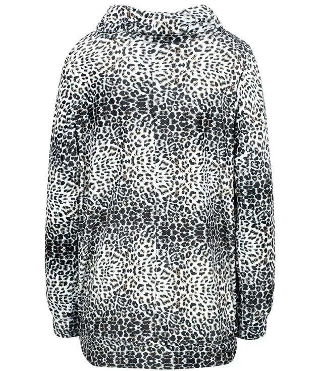 Velour loose sweatshirt animal print chimney JOLA