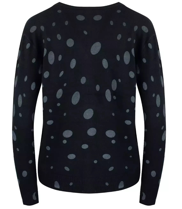 Short polka dot and zircon sweater LIZA