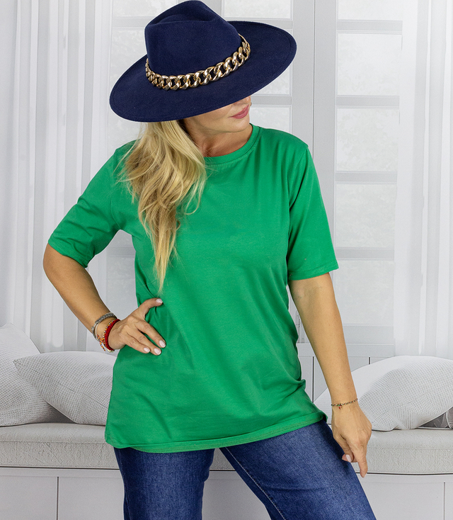 Blouse t-shirt with round neckline and 1/2 sleeve EVELINA