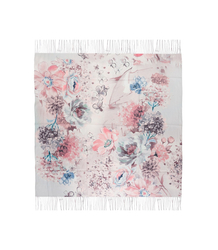 Women's scarf with floral pattern 100x100