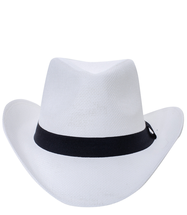 Men's cowboy hat with black strap