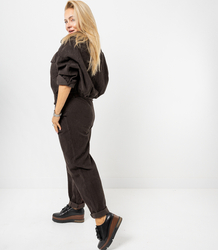 Corduroy set pants with belt and jacket shirt CHICA