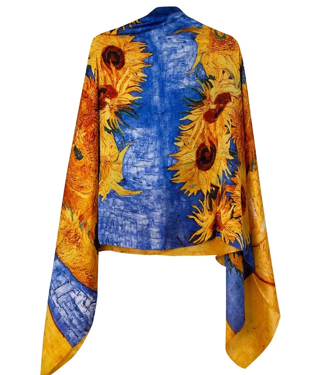 Sling delicate elegant scarf sunflowers