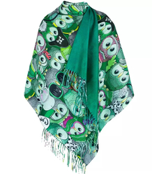 Beautiful shawl scarf owls owls viscose