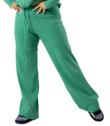 Loose melange knit pants AMELIA