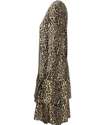 PLUS SIZE ruffle animal print dress