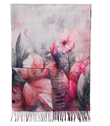 Square shawl scarf for women with tassels AGRAFKA
