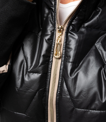 Quilted autumn winter jacket with hood MILANO PLUS SIZE