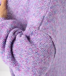 Long warm melange cardigan AURORA