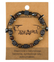 Men's bracelet with natural stones