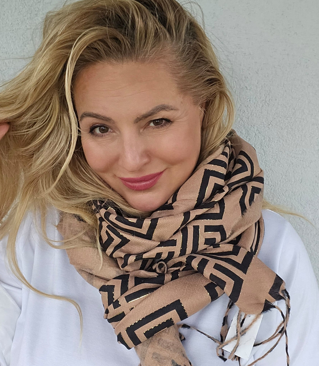 Scarf Scarf Stylish warm Geometric pattern soft smooth 180x70 cm