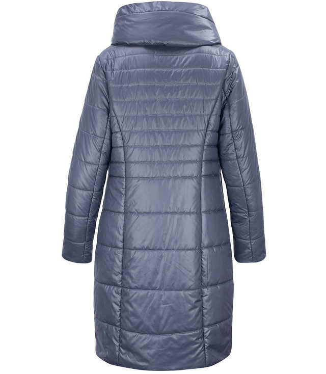 Długi elegancki pikowany płaszcz damski ocieplany AMELIA