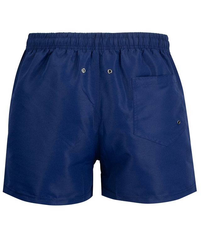 Swimming shorts decorated with a summer pattern on the front