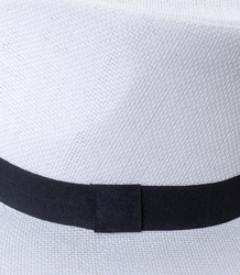 Men's Panama hat with black stripe