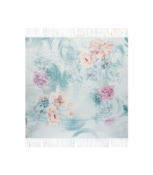 Women's scarf with floral pattern 100x100