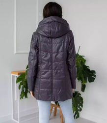 Women's transitional jacket with a quilted hood IZA