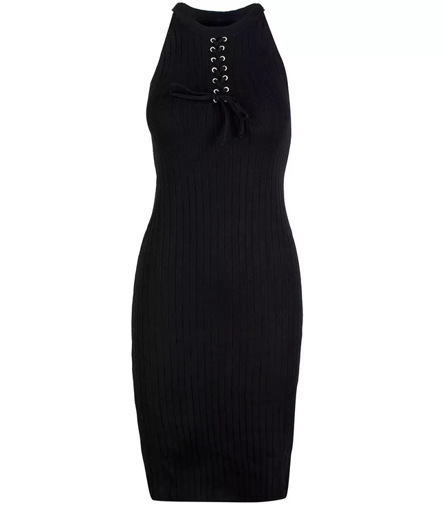 Fitted elastic midi fashionable dress