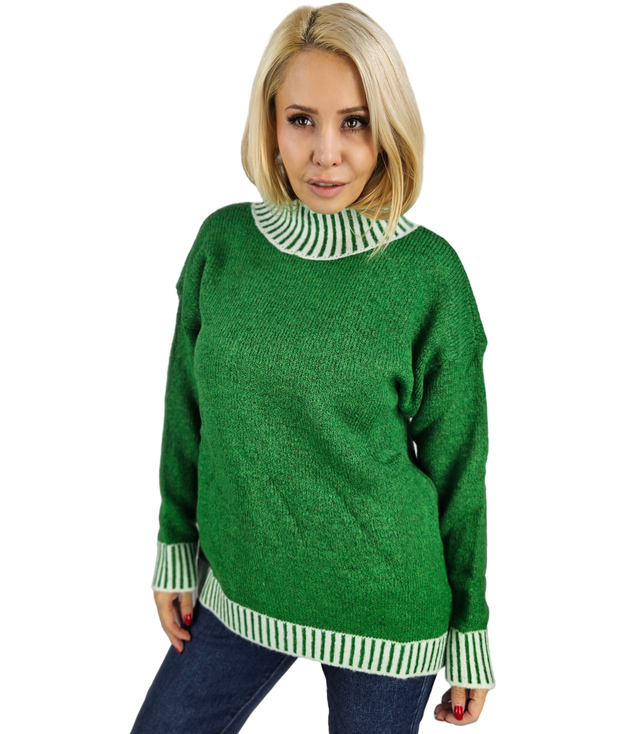 Warm and cozy women's striped sweater autumn winter KEIRA