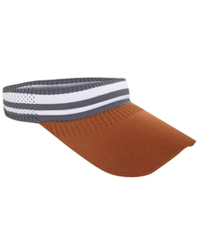 Fabric visor with elastic band in stripes